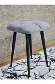Kare Siyah Boyalı Konik Ayaklı Tabure - Oturak - Bar Taburesi - Ayaklı Tabure Gri Renk 48 x 33 Boyut/Ebat - 1
