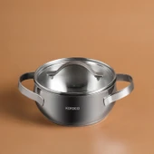 New Akara İndüksiyon Tabanlı Çelik Derin Tencere 20 cm thumbnail 1