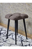 Kare Siyah Boyalı Konik Ayaklı Tabure - Oturak - Bar Taburesi - Ayaklı Tabure Kahverengi Renk 48 x 33 Boyut/Ebat - 4