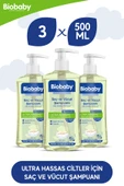 Biobaby Ultra Hassas Saç Ve Vücut Bebek Şampuanı 500 ml Prebiyotik Alman Papatyası 3 Al 2 Öde-Organik Içerik thumbnail 1