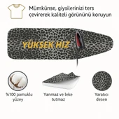 Ütü Masası Kılıfı Keçeli Gri Leopar Desen - 4