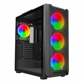 PowerBoost VK-W001B USB 3.2 ARGB ATX Mid Tower Siyah Kasa thumbnail 1