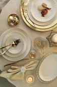 Kütahya Porselen Bone Luz Form Yemek Takımı Altın 27 Parça 6 Kişilik - 2