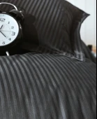 Çift Kişilik Saten Nev Takımı Elegante Stripe Siyah thumbnail 2