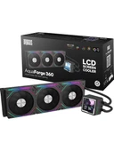Dragos AquaForge 360 Intel-AMD 360MM LCD Ekranlı ARGB Siyah Sıvı Soğutucu - 1