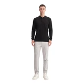 Slim Fit Viskon Kumaş Basic Polo Yaka Kazak - 2