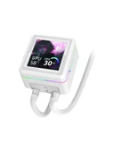 Dragos AquaForge 360 Intel-AMD 360MM LCD Ekranlı ARGB Beyaz Sıvı Soğutucu - 4