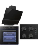 Luxell 88 Lt Platınum Siyah Ankastre Set - 1