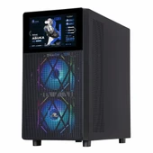 PowerBoost PB-P4367BB USB 3.2 ARGB ATX Mid Tower Siyah Kasa thumbnail 3