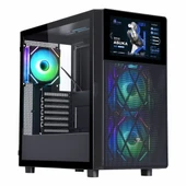 PowerBoost PB-P4367BB USB 3.2 ARGB ATX Mid Tower Siyah Kasa thumbnail 1
