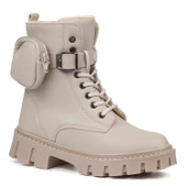 Kadın Bej Postal Bot – Cüzdanlı Kalın Taban Fermuarlı Bağcıklı Tokalı Rahat Günlük Şık ve Dayanıklı thumbnail 3