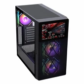 PowerBoost PB-P4367BB USB 3.2 ARGB ATX Mid Tower Siyah Kasa thumbnail 4