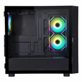 PowerBoost PB-P4367BB USB 3.2 ARGB ATX Mid Tower Siyah Kasa thumbnail 5