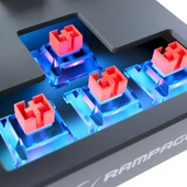 Rampage YORU TKL PRO Gri/Siyah 2.4ghz+BT5.0+Type-C 5 Bağlantı OUTEMU Red Swich Q Kablosuz RGB Mekanik Oyuncu Klavyesi Rampage - 7