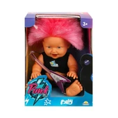 Punkçı Bebek Figürü 25 cm - Pembe Saçlı - 2