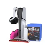 Ps5 Fanlı Şarj Standı- Rgb Işıklı + Soğutma+Kulaklık Tutucu - 4