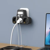 3’lü Duvar Tipi Akım Korumalı Priz  2 USB A + 2 Type C Girişli  LED Gece Lambalı Akıllı Çoklu Priz - 4