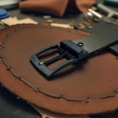 Kemer Tokası 4,5 cm Döner Kafa 1 Adet Siyah Silme (Leathercraft, Deri Hobi) - 1