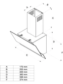 Simfer 8704 60 cm Beyaz Eğik Cam Davlumbaz - 2