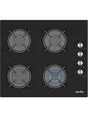 Simfer 3046 N Siyah Klasik Set Üstü Cam Ocak - 1