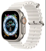 Apple Watch Ultra GPS + Cellular 49mm Titanyum Kasa ve Beyaz-Ocean Kordon Akıllı Saat - 1