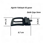 Kemer Tokası 4,5 cm Döner Kafa 1 Adet Siyah Silme (Leathercraft, Deri Hobi) - 4