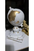FREFLY STORE Kitaplı Dünya Dekoratif Küre Atlas Heykeli Beyaz Biblo - 1
