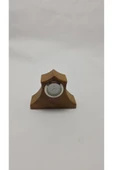 FREFLY STORE El Yapımı Ahşap Masaüstü Mini Saat – Özgün Tasarım, Pilli, Dekoratif - 4