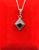 925 Ayar Kadın Oltu Taşı Kadın Kolye sk00080 thumbnail 1