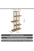 FREFLY 5 Katlı Ahşap Çiçeklik, Saksılık, Saksı Standı / Dekoratif Raf / Çok Amaçlı Kullanım (Atlantik Çam) - 3