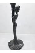 FREFLY STORE SİYAH Polyester Kadın Figürlü Şamdan - 6