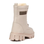 Kadın Bej Postal Bot – Kalın Taban Fermuarlı Bağcıklı Rahat Günlük Şık ve Dayanıklı thumbnail 5