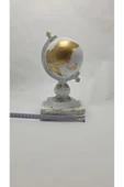 FREFLY STORE Kitaplı Dünya Dekoratif Küre Atlas Heykeli Beyaz Biblo - 5