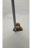FREFLY STORE El Yapımı Ahşap Masaüstü Mini Saat – Özgün Tasarım, Pilli, Dekoratif - 6