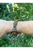 Paracord Bileklik Turuncu-Haki Shark modeli thumbnail 3