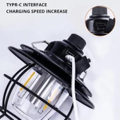 MİGHTY ŞARJLI METAL 300 LÜMEN 3 RENKLİ KADEMELİ POWERBANK ÖZELLİKLİ KAMP LAMBASI FENER ÇADIR IŞILDAK - 4