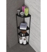 Moniev Sumatra 4 Katlı Dekoratif Köşe Banyo Rafı ,Banyo Organizeri ,Dekoratif Mutfak Rafı thumbnail 3