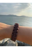 Paracord Bileklik 16 CM Kahverengi thumbnail 2
