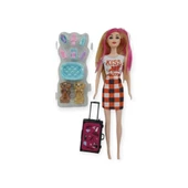 Puppy Bella 30 cm Bebek ve Köpek Bakım Seti - Turuncu Elbise - 2