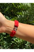 Paracord Bileklik Kırmızı cobra modeli thumbnail 2