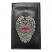 JANDARMA Kalemlikli Not Defteri Cüzdan (Metal Rozet) thumbnail 1