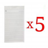 Kalemlikli Not Defteri Cüzdan Yedek Defteri (5 Adet) - 1