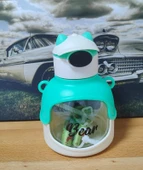 ŞAPKALI ŞEFFAF MATARA SULUK YEŞİL RENK - 2