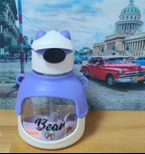 ŞAPKALI ŞEFFAF MATARA SULUK MOR RENK - 2