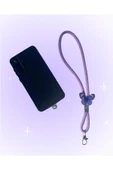 Tüm Kılıflara Uyumlu Mor Kelebek Aksesuarlı El Telefon Askısı thumbnail 1