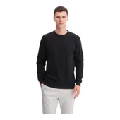 Erkek Slim Fit Pamuk Karışımlı Selanik Örgü Sweatshirt 56400 thumbnail 2