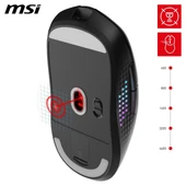 <![CDATA[MSI GG VERSA 300 ELITE 26000dpi Kablosuz Bluetooth 5.3 Usb 2.0 Kablosuz Mouse]]> thumbnail 4