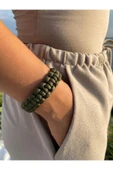 Paracord Bileklik Haki Yeşili cobra modeli thumbnail 1