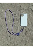 TÜM KILIFLARA UYUMLU LİLA KELEBEK TELEFON BOYUN ASKISI thumbnail 3
