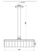 GPD Ankastre Duş Başlığı (Tavandan) (250X250) ADS15 - 2